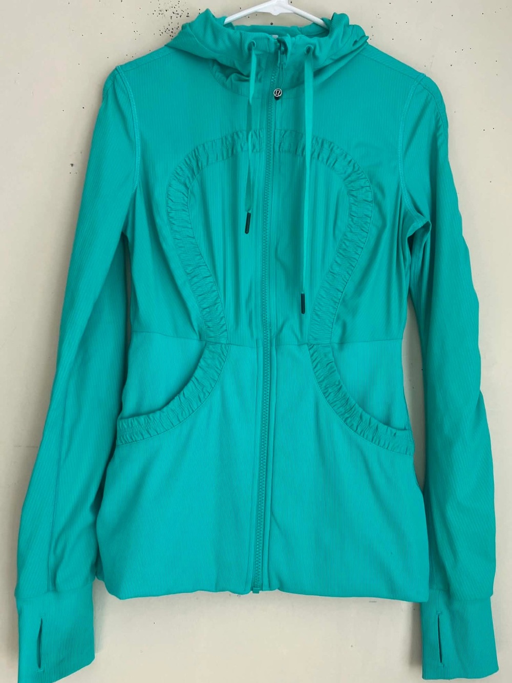 lululemon athletica Turquoise Reversible Hooded Zip Utility Jacket